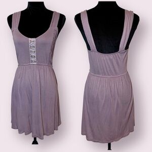 Urban Outfitters Pins and Needles Lavender Mini Dress Hook & Eye Front Small